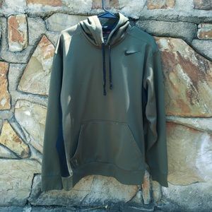 Nike Therma-Fit Army Green Hooded Sweatshirt